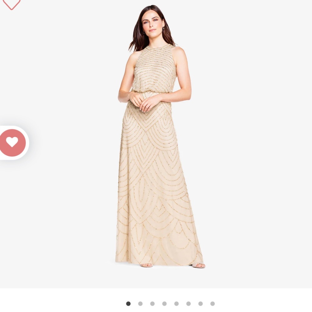 Adriana Papell art deco blouson dress